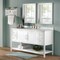 Alaterre Furniture Bennet 3pc Wooden Bathroom Vanity Set - 60-in. L Vanity, 30-in. L Mirror, 25-in. Wall Shelf, White AVAN6000WHAA - alternate 8